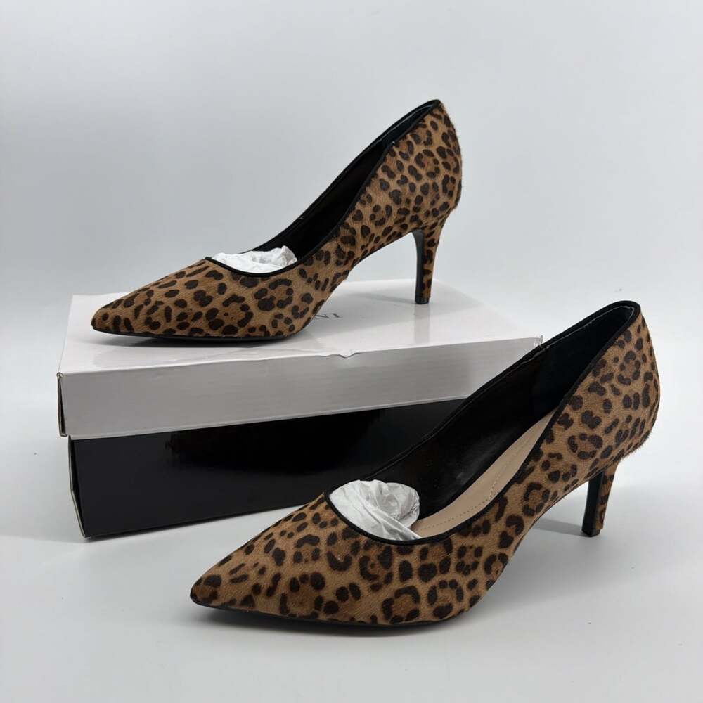 Alfani Womens Jules Leopard Calf Hair Animal Print Pumps Shoes 9.5 Workwear